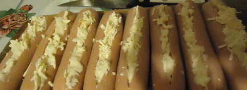 сосиски в тесте с сюрпризом. Шаг 4