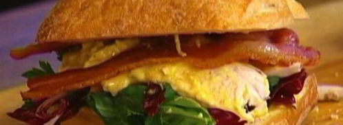 сэндвич с курицей карри, радиккио и базиликом. Шаг 8