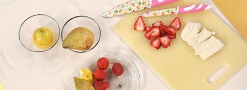 сэндвичи с фруктами, шоколадом и сыром бри. Шаг 2