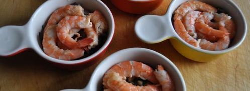 сырный гратен с креветками и красным луком. Шаг 5