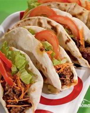 Такос с пряной говядиной