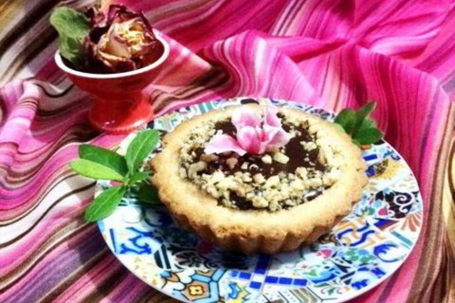 Рецепт миндальные тарталетки с шоколадной начинкой