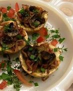 Тарталетки из хлеба с грибами