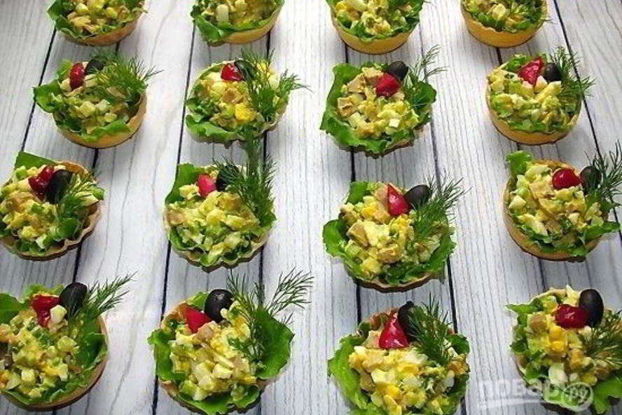 Рецепт тарталетки из печени трески