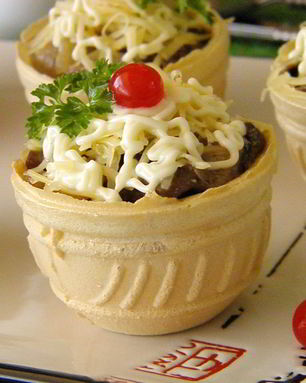 Тарталетки с грибами