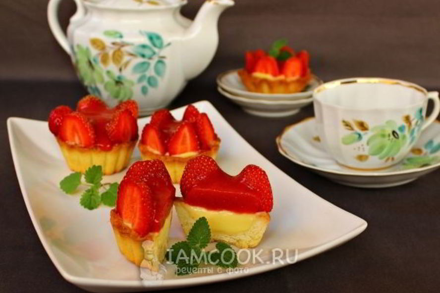 Рецепт тарталетки с клубникой