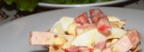 тарталетки с копченой колбасой. Шаг 4