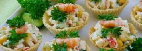 тарталетки с крабовыми палочками и сыром. Шаг 3