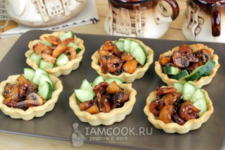Рецепт тарталетки с креветками