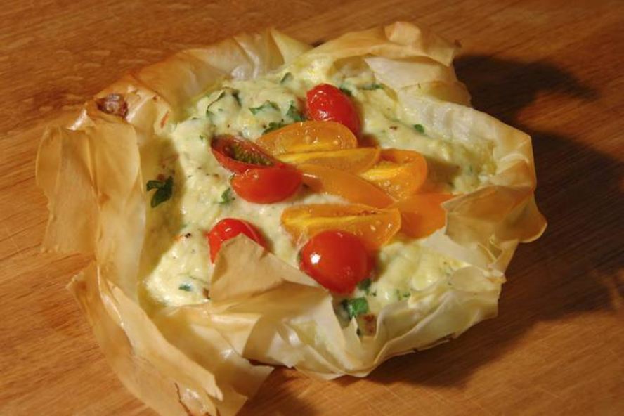 Рецепт тарталетки с рикоттой и помидорами черри