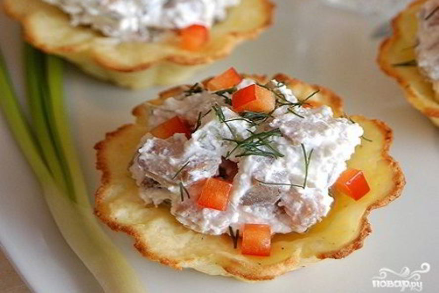Рецепт тарталетки с селедкой