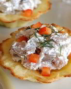 Тарталетки с селедкой