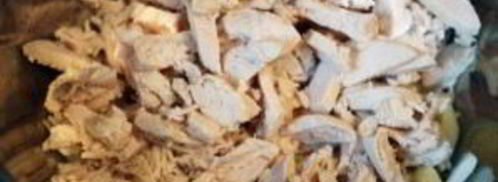 творожные тарталетки с куриным салатом. Шаг 5