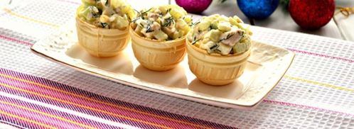 закуска из куриного мяса в тарталетках. Шаг 3
