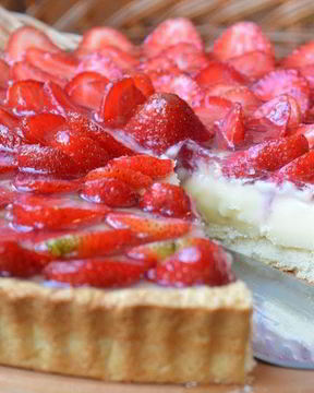 Клубничный тарт с заварным кремом