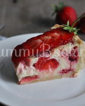 Клубничный тарт со сметаной