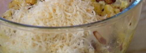 рисовый тарт с карамелизированным луком, сыром и грецкими орехами. Шаг 8