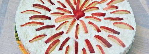 тарт без выпечки с творогом и нектаринами. Шаг 7