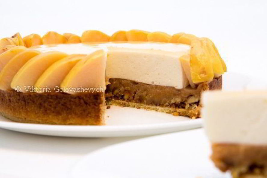 Рецепт тарт с айвой и сырным муссом