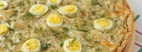 тарт с капустой и перепелиными яйцами. Шаг 9