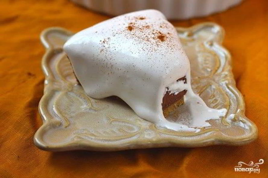 Рецепт тарт с шоколадной начинкой и белковым кремом