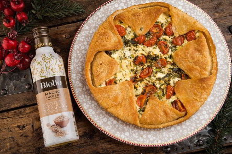 Рецепт тарт с творогом, помидорами черри и базиликом