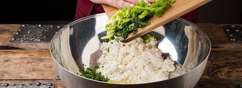 тарт с творогом, помидорами черри и базиликом. Шаг 3