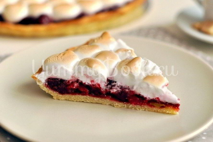 Рецепт тарт с вишней и меренгой