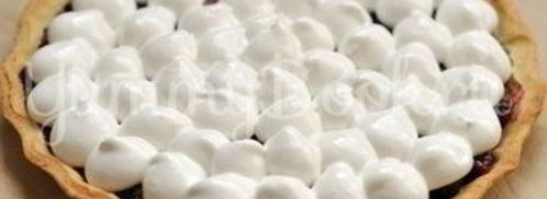 тарт с вишней и меренгой. Шаг 17