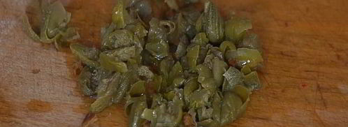 тартин с запеченным сладким перцем и тунцом. Шаг 7