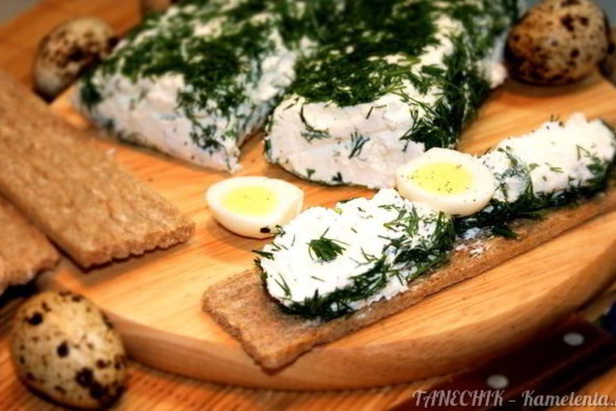 Рецепт творожный сыр с зеленью