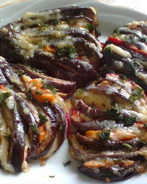 Веер из баклажан