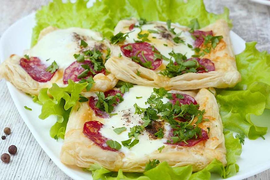 Рецепт яичница на тесте