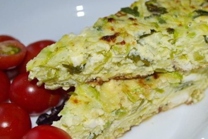 Рецепт яичница с кабачками