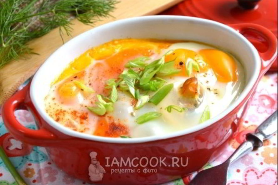 Рецепт яичница с картофелем и беконом в духовке