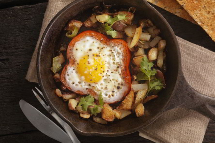 Рецепт яичница в перце