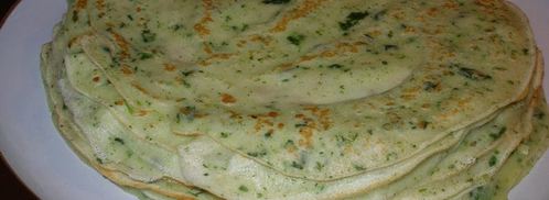 яичница в шпинатных блинчиках. Шаг 3