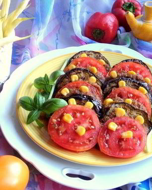 Закуска из баклажанов с помидорами