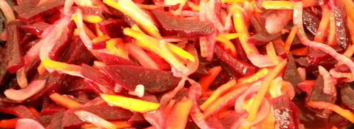 закуска из свеклы с овощами и черной фасолью. Шаг 3