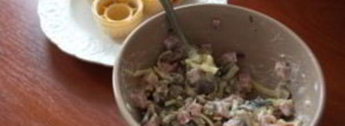 закуска из ветчины и сыра. Шаг 5