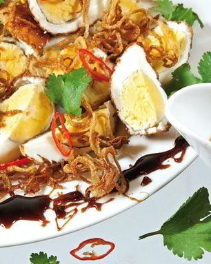 Закуска из жареных яиц