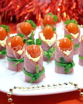 Закуска Помидор в тулупе