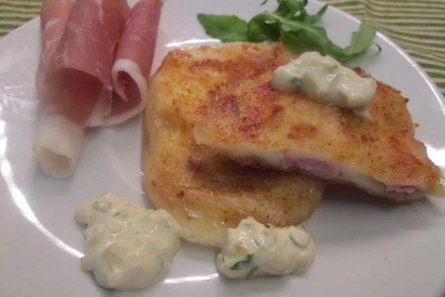 Рецепт жареный сыр с начинкой из бекона