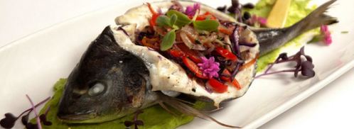 дорада, фаршированная жюльеном из овощей. Шаг 8