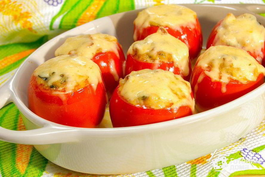Рецепт помидоры, запеченные с жюльеном