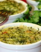 Жульен из баклажанов и кабачков