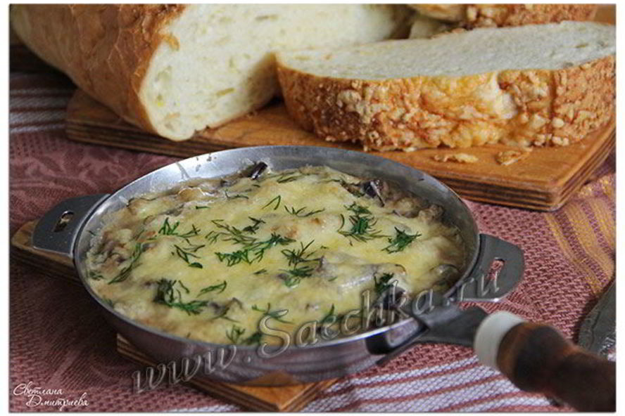 Рецепт жульен из баклажанов