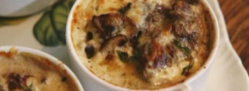 жульен с куриной печенью и грибами. Шаг 9