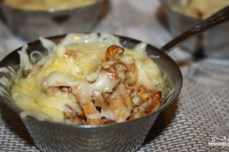 Рецепт жульен с лисичками