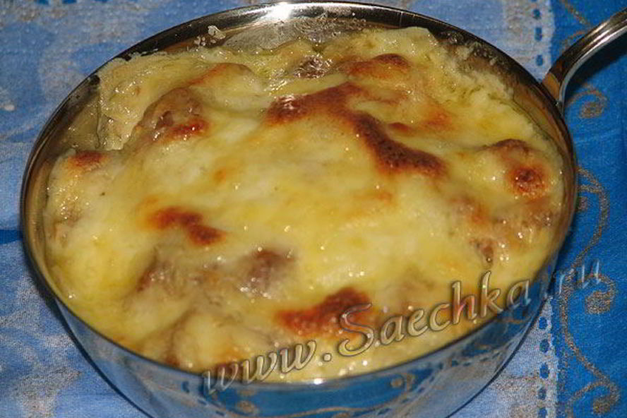 Рецепт жульен со свининой